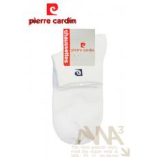 法國時尚品牌皮爾卡登(Pierre cardin)半統休閒襪-白