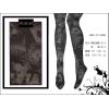 美式街頭風紙印系列200DEN超高彈力褲襪-紙印人物鐵灰